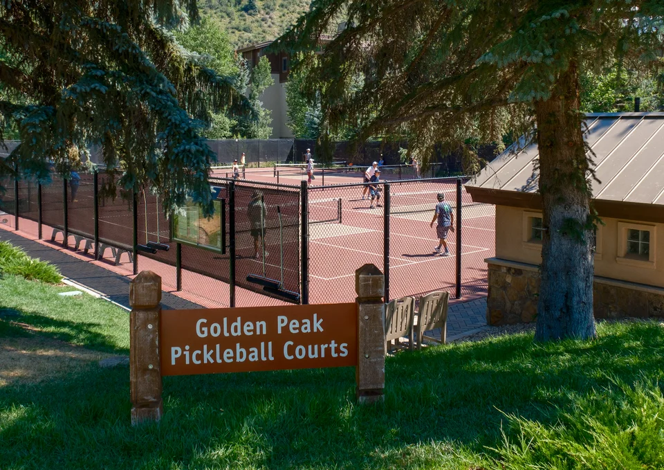 Golden Peak pickleball courts in Vail